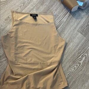 Express Tan Square-Neck Shell Camisole